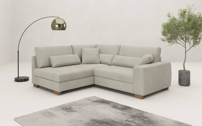 Mr. Couch Ecksofa »Helena L-Form«, Mit Federkern, wahlweise mit Bettfunktion und Taschenfederkern von Mr. Couch