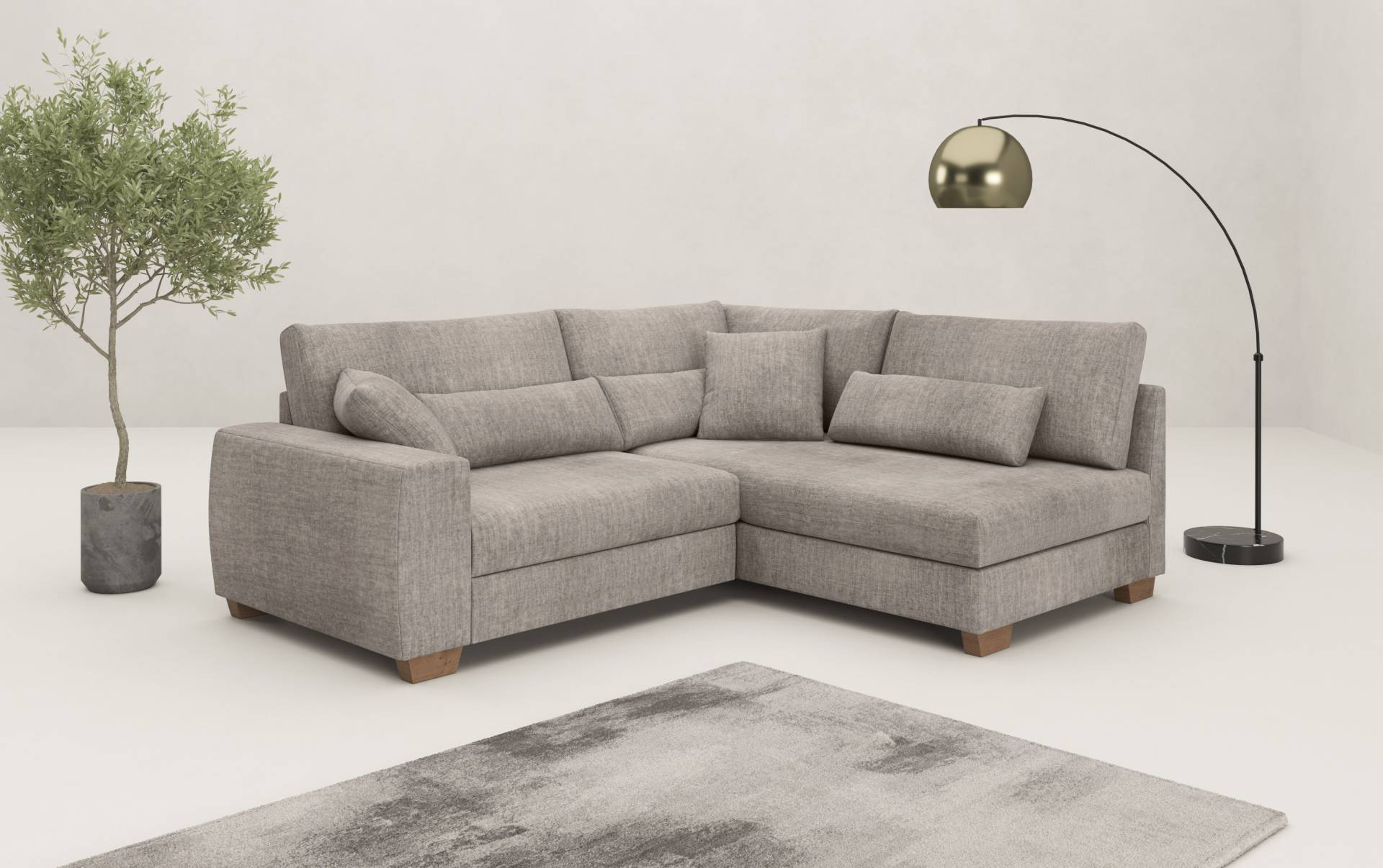 Mr. Couch Ecksofa »Helena L-Form«, Mit Federkern, wahlweise mit Bettfunktion und Taschenfederkern von Mr. Couch