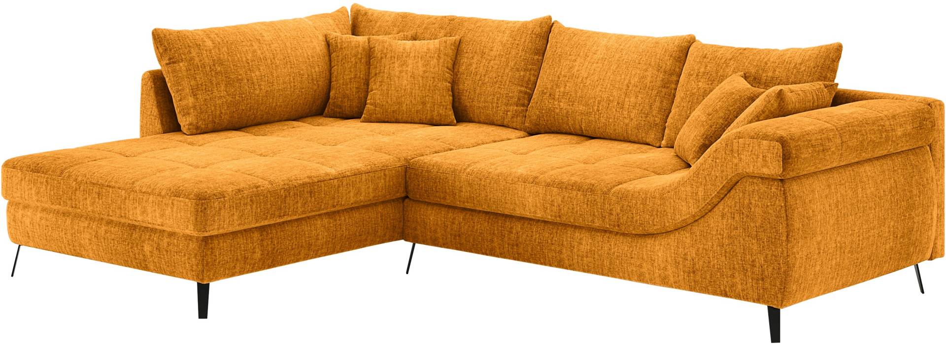 Mr. Couch Ecksofa »Portofino L-Form«, 4 Bezugsqualitäten, 13,5 cm hohe Metall-Profilfüsse in matt-schwarz Mr. Couch Ecksofa »Portofino L-Form«, 4 Bezugsqualitäten, 13,5 cm hohe Metall-Profilfüsse in matt-schwarz von Mr. Couch