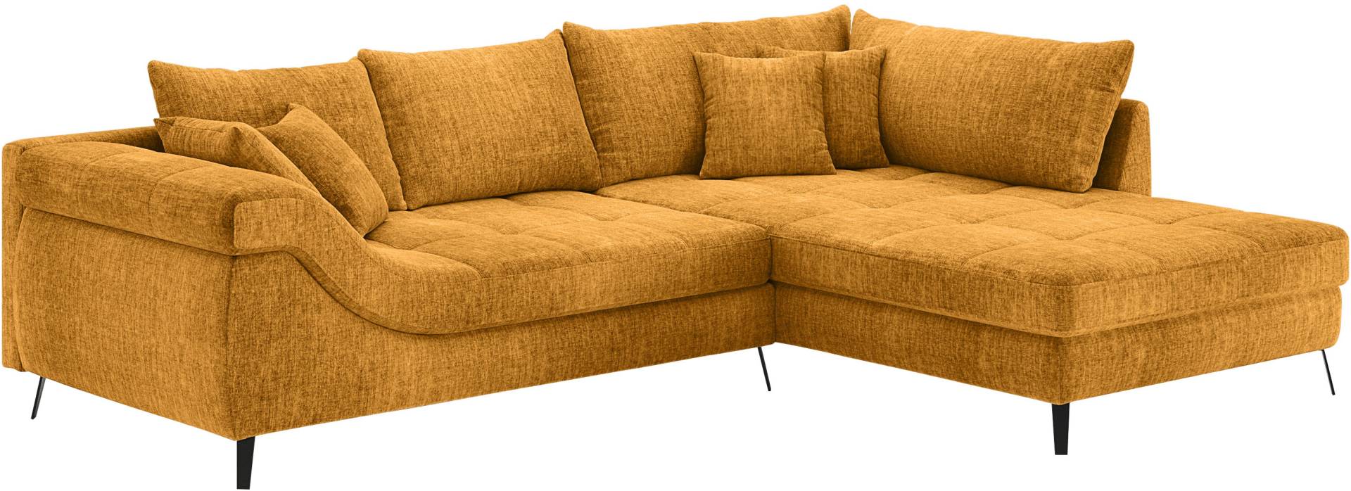 Mr. Couch Ecksofa »Portofino L-Form«, 4 Bezugsqualitäten, 13,5 cm hohe Metall-Profilfüsse in matt-schwarz Mr. Couch Ecksofa »Portofino L-Form«, 4 Bezugsqualitäten, 13,5 cm hohe Metall-Profilfüsse in matt-schwarz von Mr. Couch