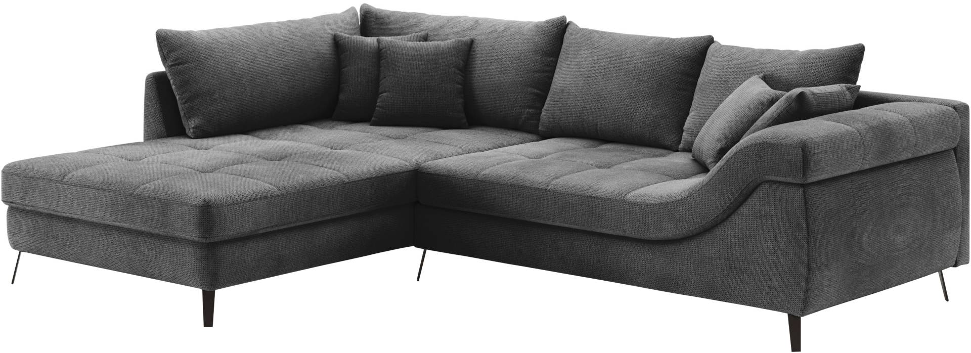 Mr. Couch Ecksofa »Portofino L-Form«, 4 Bezugsqualitäten, 13,5 cm hohe Metall-Profilfüsse in matt-schwarz Mr. Couch Ecksofa »Portofino L-Form«, 4 Bezugsqualitäten, 13,5 cm hohe Metall-Profilfüsse in matt-schwarz von Mr. Couch