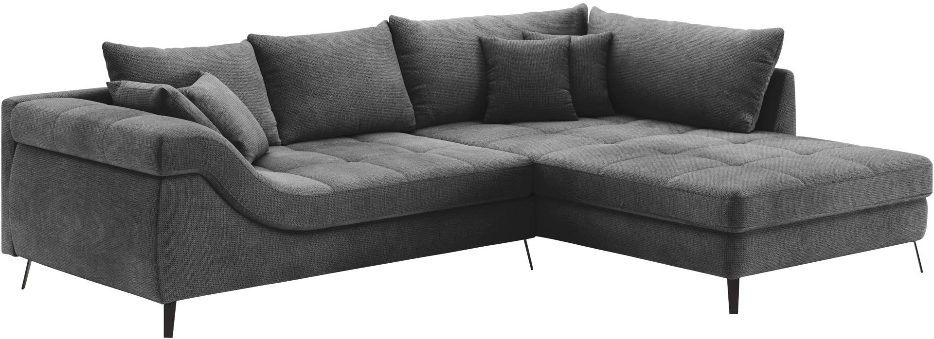 Mr. Couch Ecksofa »Portofino L-Form«, 4 Bezugsqualitäten, 13,5 cm hohe Metall-Profilfüsse in matt-schwarz Mr. Couch Ecksofa »Portofino L-Form«, 4 Bezugsqualitäten, 13,5 cm hohe Metall-Profilfüsse in matt-schwarz von Mr. Couch