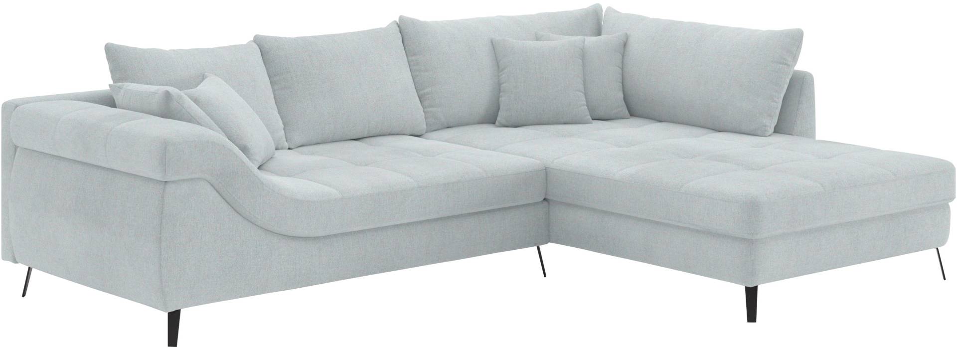 Mr. Couch Ecksofa »Portofino L-Form«, 4 Bezugsqualitäten, 13,5 cm hohe Metall-Profilfüsse in matt-schwarz Mr. Couch Ecksofa »Portofino L-Form«, 4 Bezugsqualitäten, 13,5 cm hohe Metall-Profilfüsse in matt-schwarz von Mr. Couch