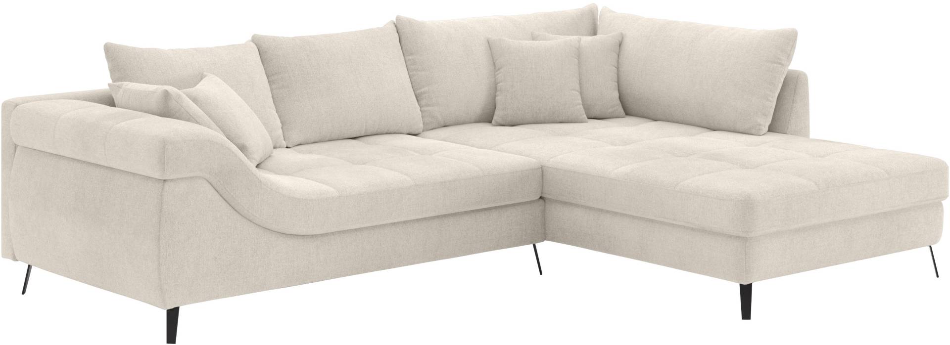 Mr. Couch Ecksofa »Portofino L-Form«, 4 Bezugsqualitäten, 13,5 cm hohe Metall-Profilfüsse in matt-schwarz Mr. Couch Ecksofa »Portofino L-Form«, 4 Bezugsqualitäten, 13,5 cm hohe Metall-Profilfüsse in matt-schwarz von Mr. Couch