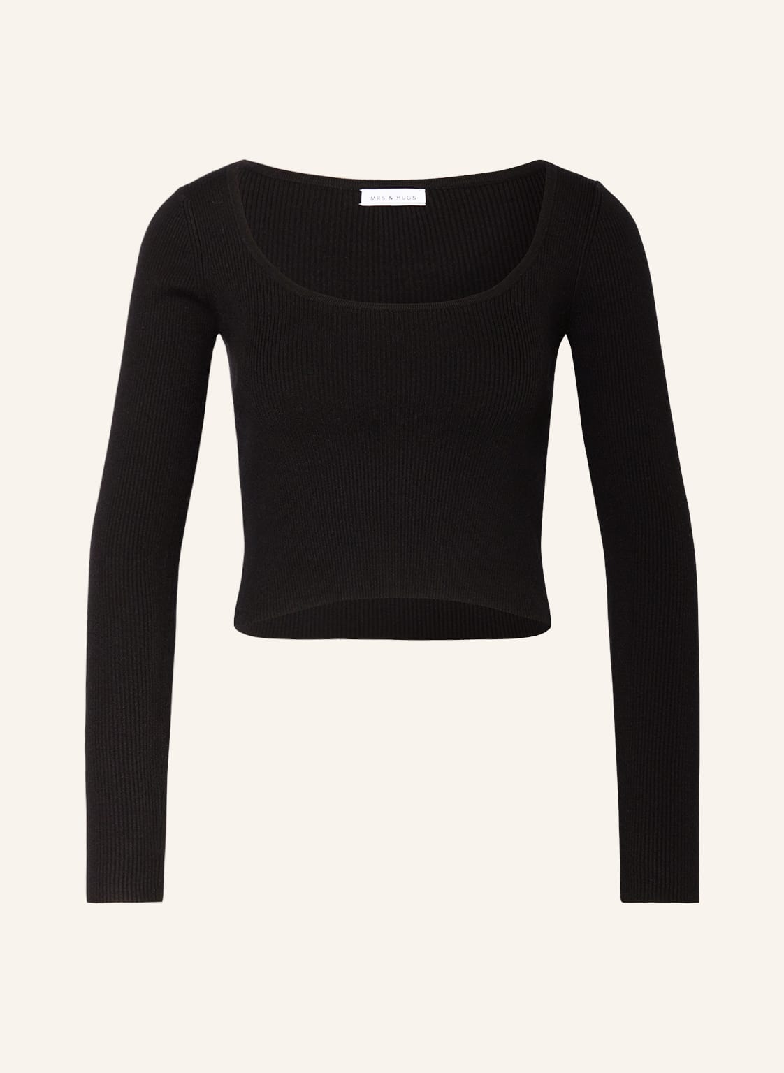 Mrs & Hugs Cropped-Pullover schwarz von Mrs & HUGS