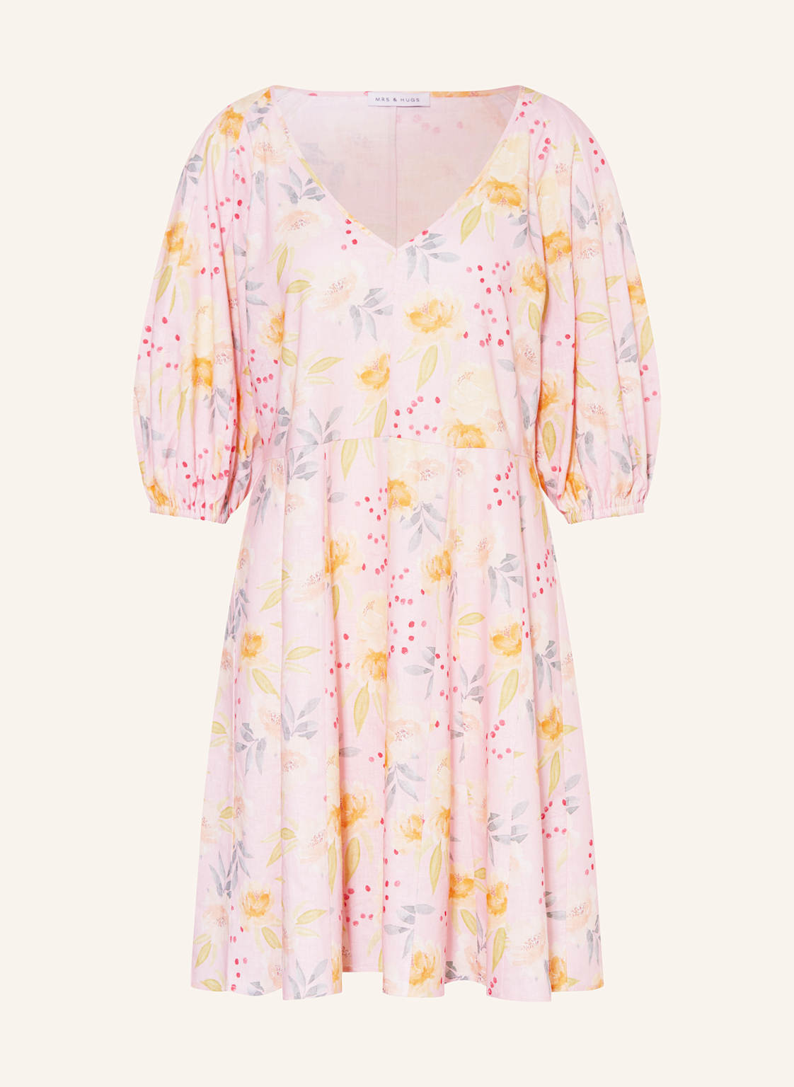 Mrs & Hugs Kleid Mit Leinen rosa Mrs & Hugs Kleid Mit Leinen rosa von Mrs & HUGS