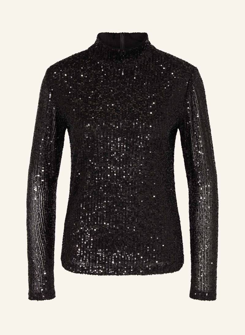 Mrs & Hugs Longsleeve Mit Pailletten schwarz von Mrs & HUGS