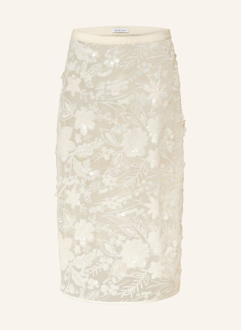 Mrs & Hugs Mesh-Rock Mit Pailletten beige von Mrs & HUGS
