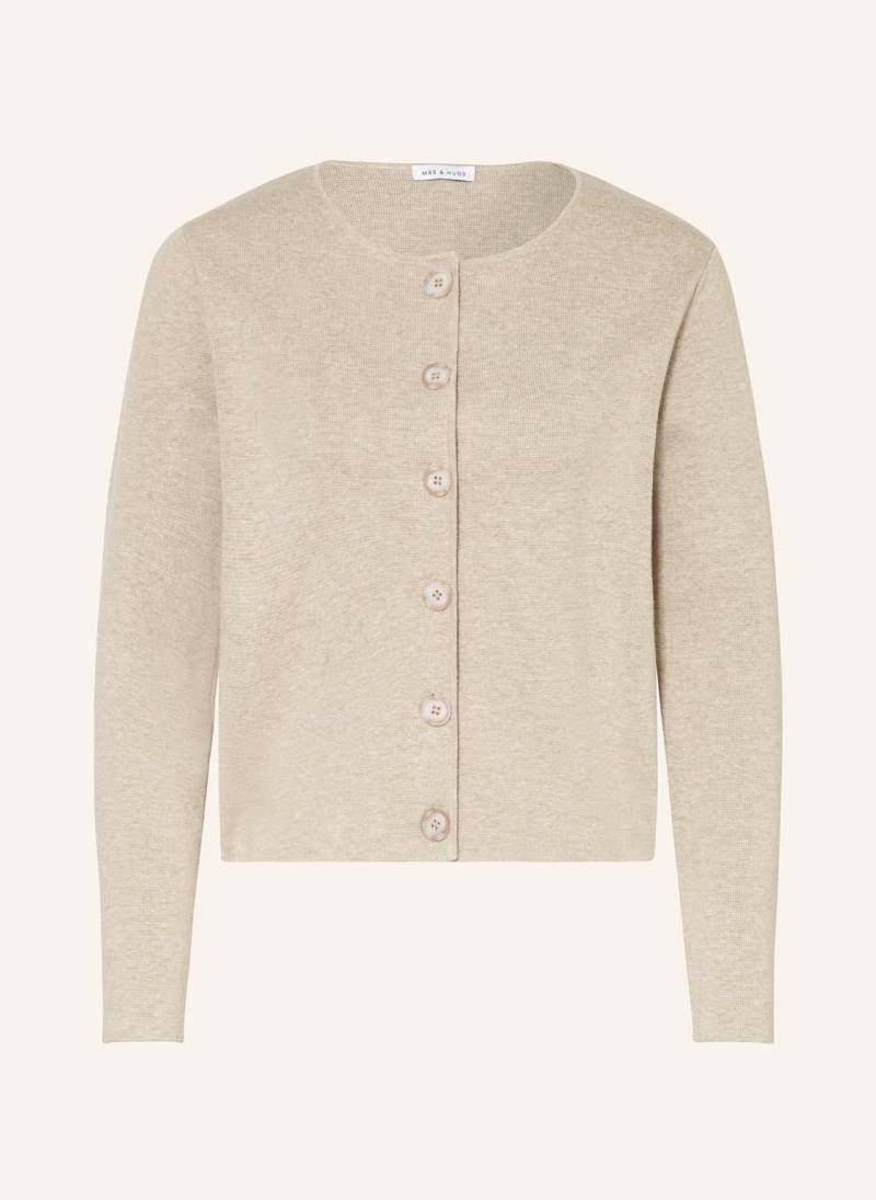 Mrs & Hugs Strickjacke Mit Leinen beige von Mrs & HUGS