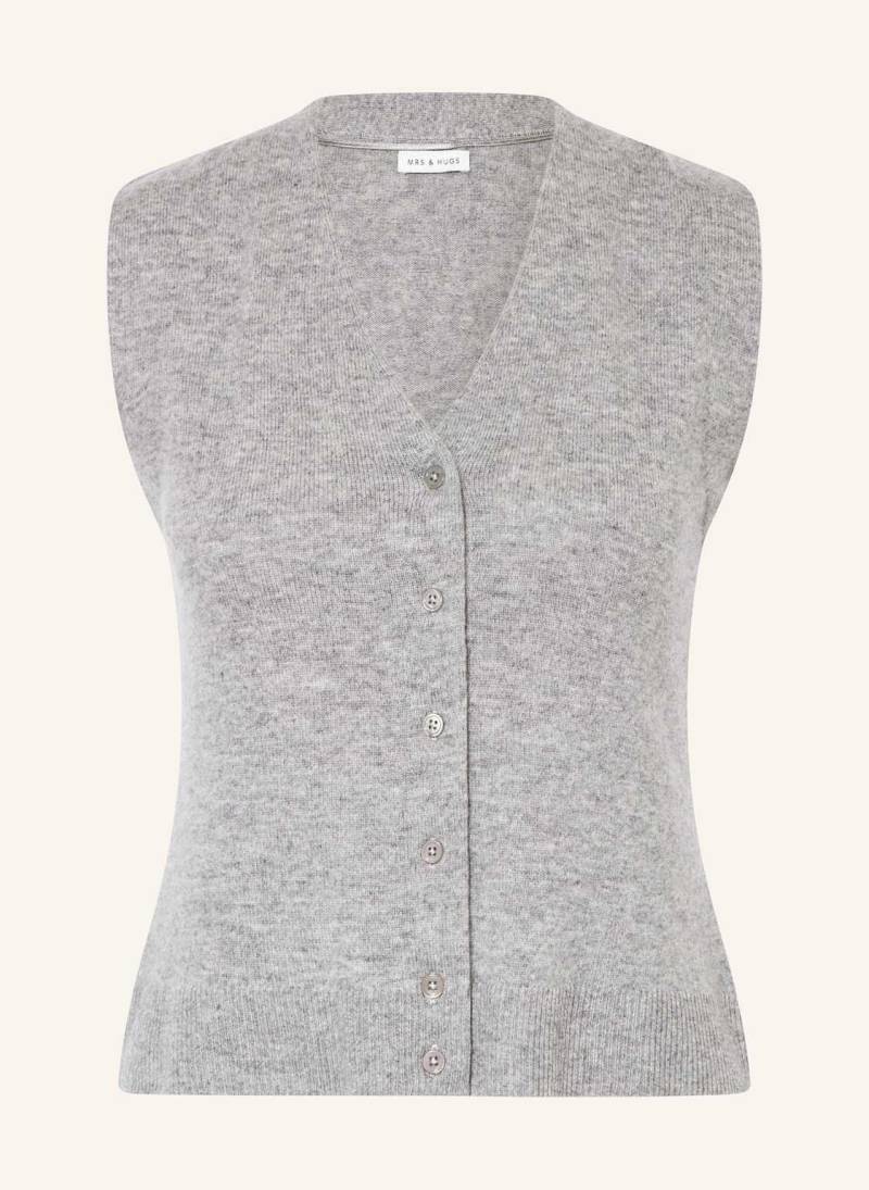 Mrs & Hugs Strickweste Mit Cashmere grau von Mrs & HUGS
