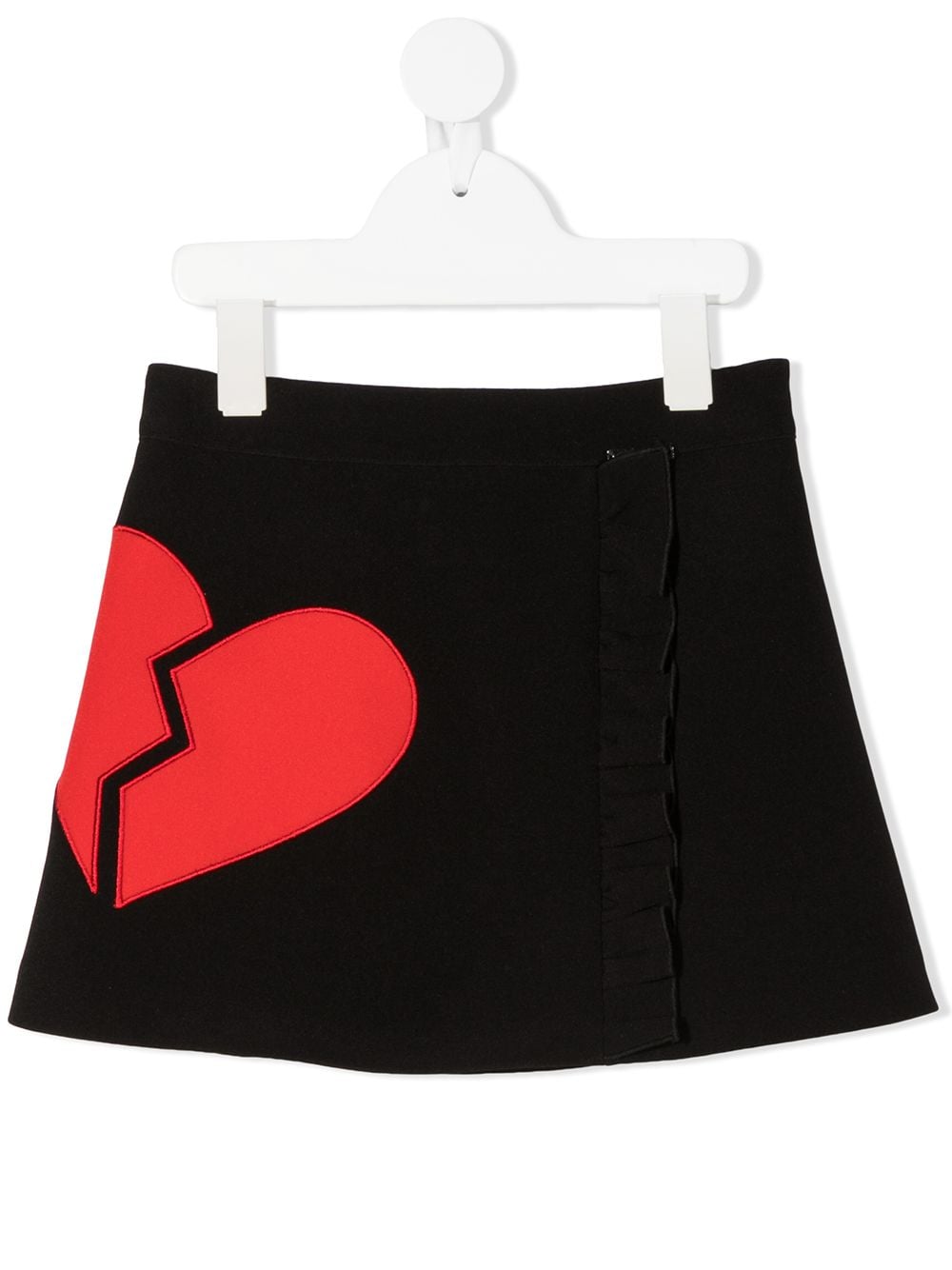 MSGM Kids broken heart mini skirt - Black von MSGM Kids