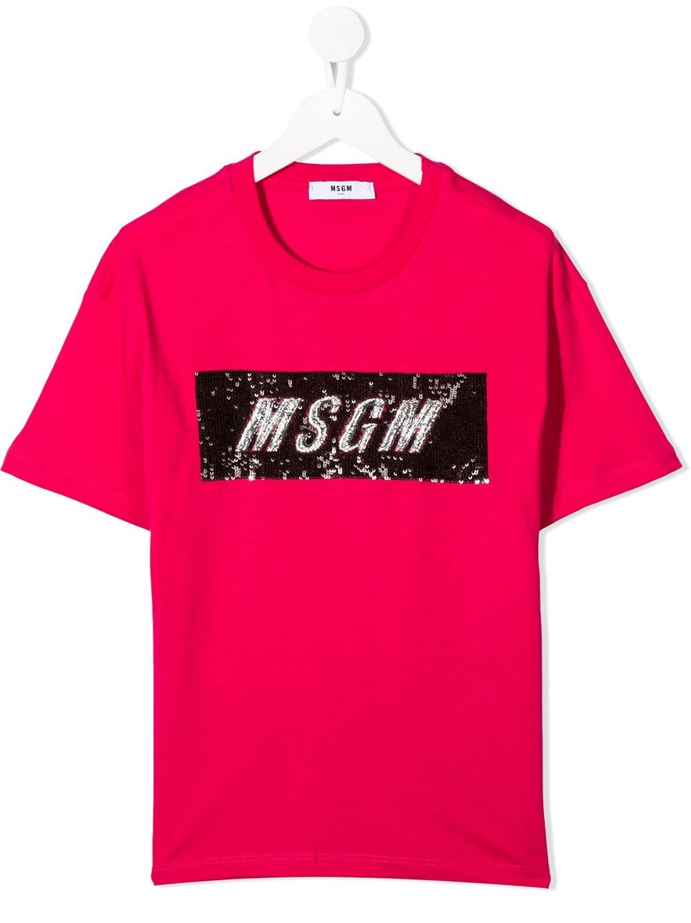 MSGM Kids embellished logo patch T-shirt - Pink von MSGM Kids