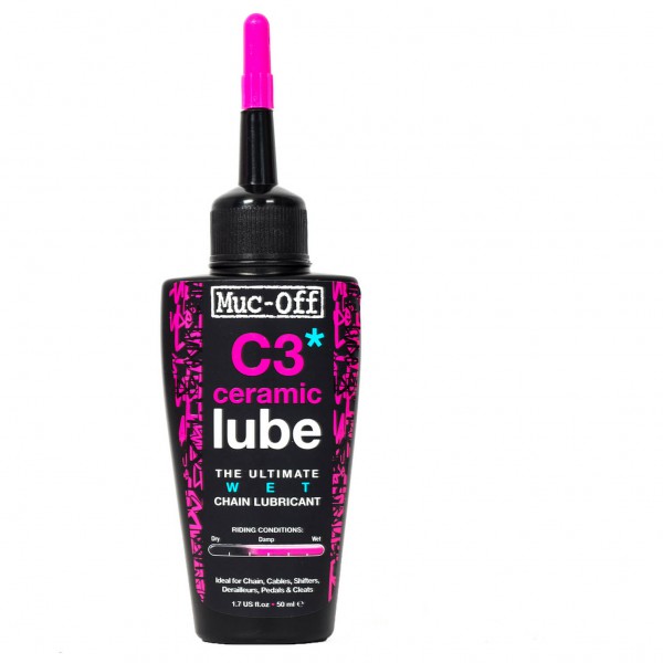 Muc Off - C3 Wet Ceramic Lube - Kettenschmiere Gr 50 ml rosa von Muc Off