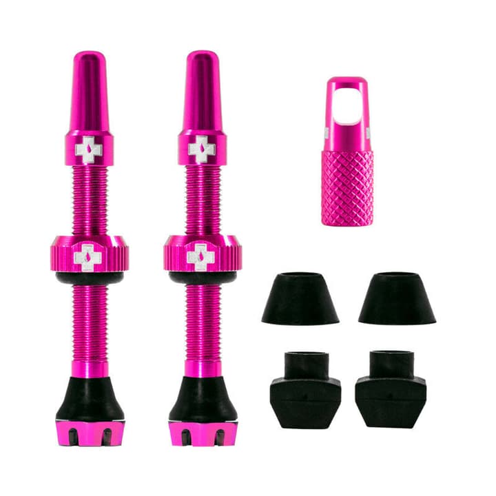 MucOff V2 Tubeless Ventil Kit 44mm Ventile pink von MucOff