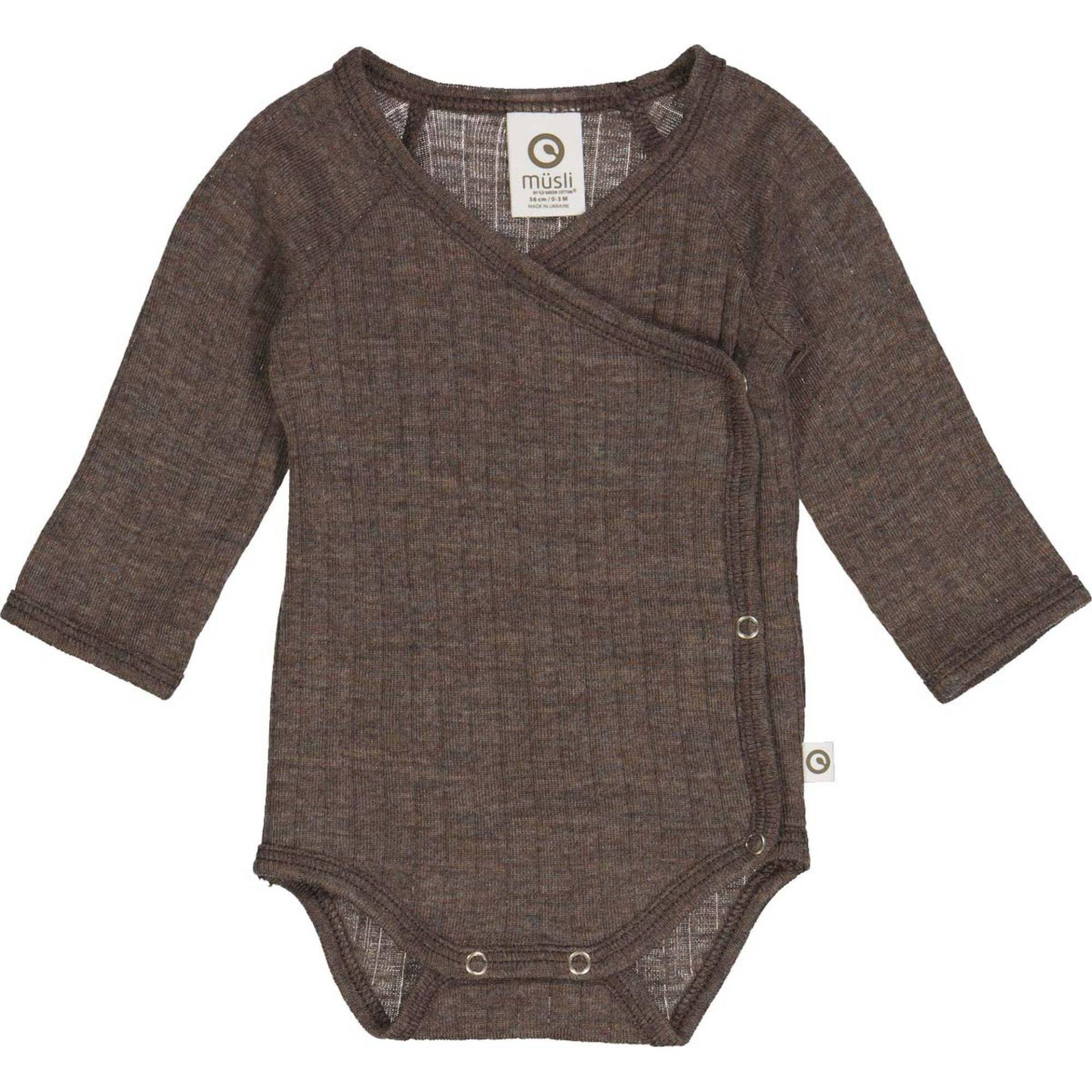 Langarmbody Aus Merinowolle Unisex  50 von Müsli by Green Cotton