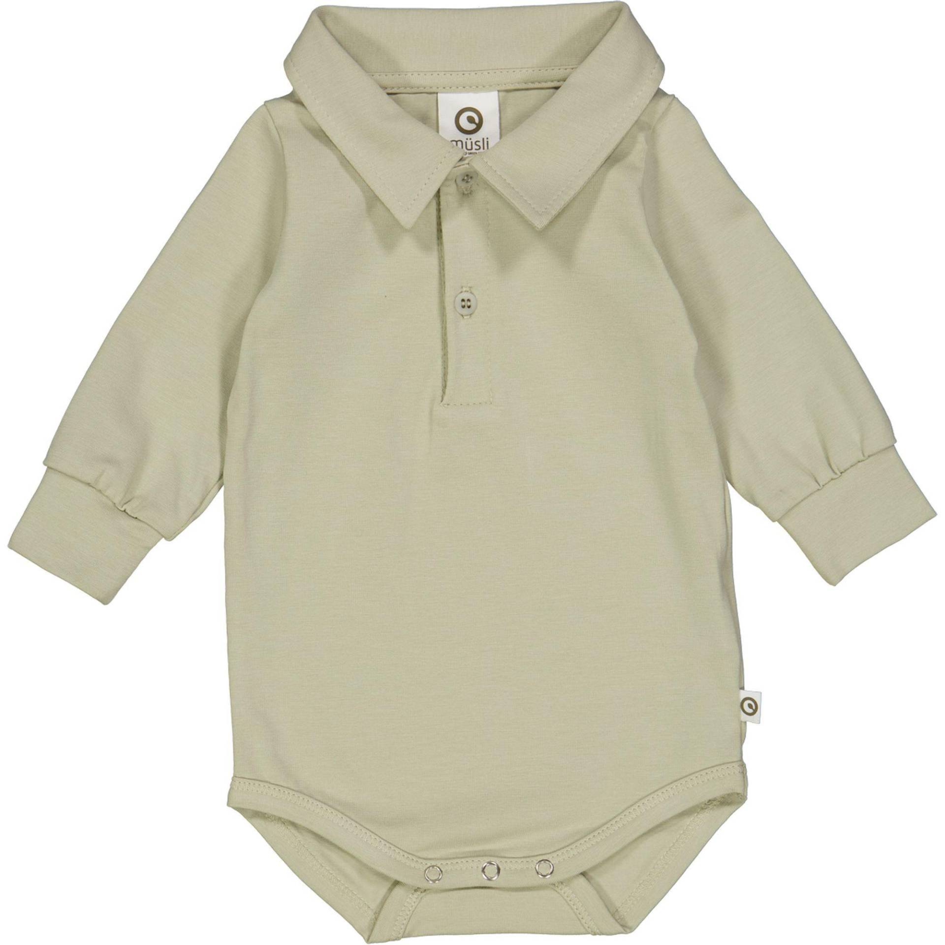 Polo-langarmbody Unisex  62 von Müsli by Green Cotton