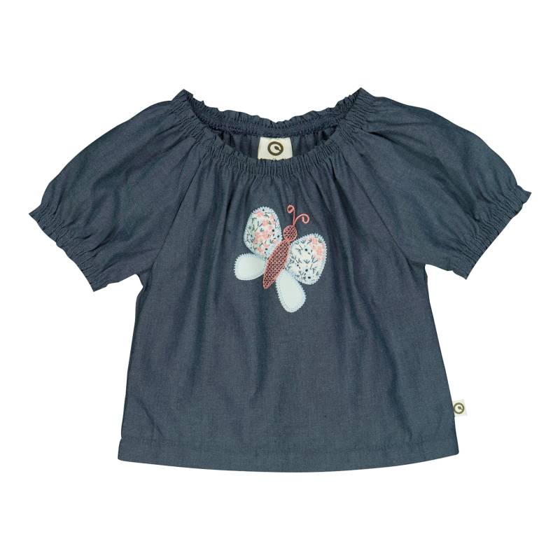 Chambray-T-Shirt Puffärmel Schmetterling von Müsli