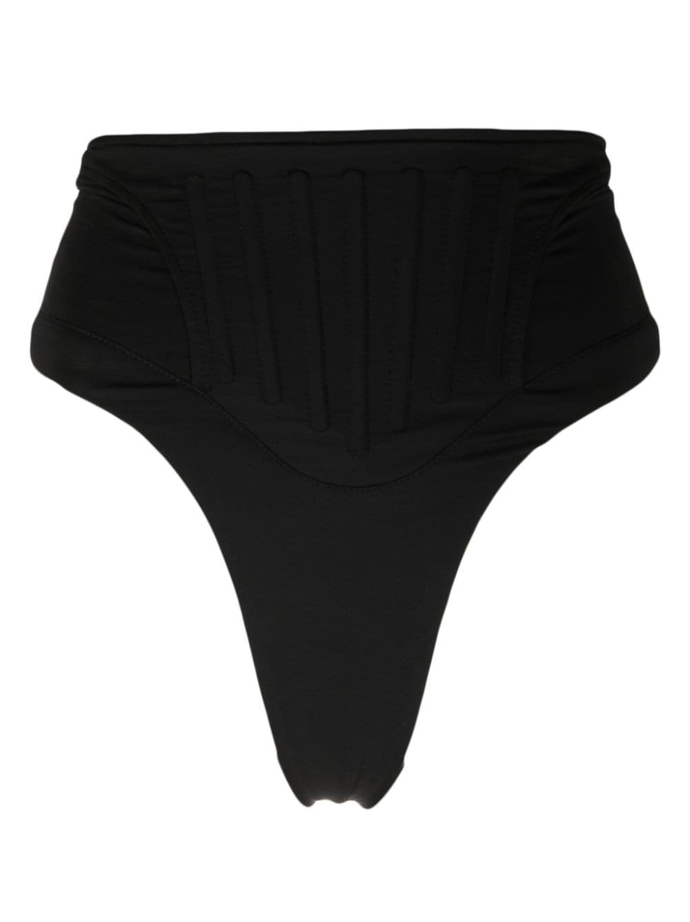 Mugler Corset high-waist bikini bottoms - Black von Mugler