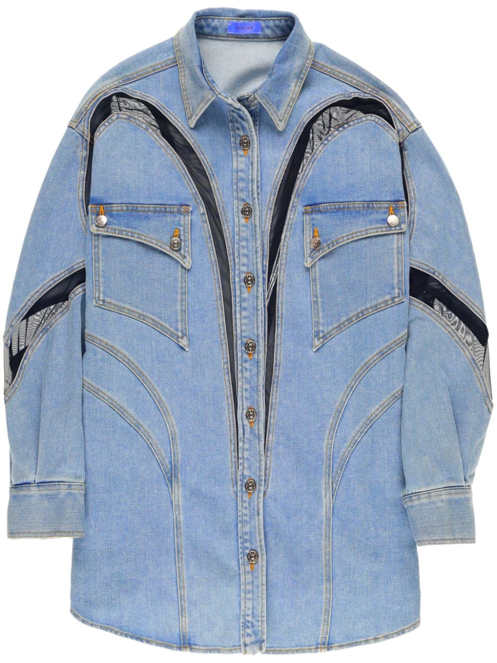 Mugler Cowboy long-sleeve denim shirt - Blue von Mugler