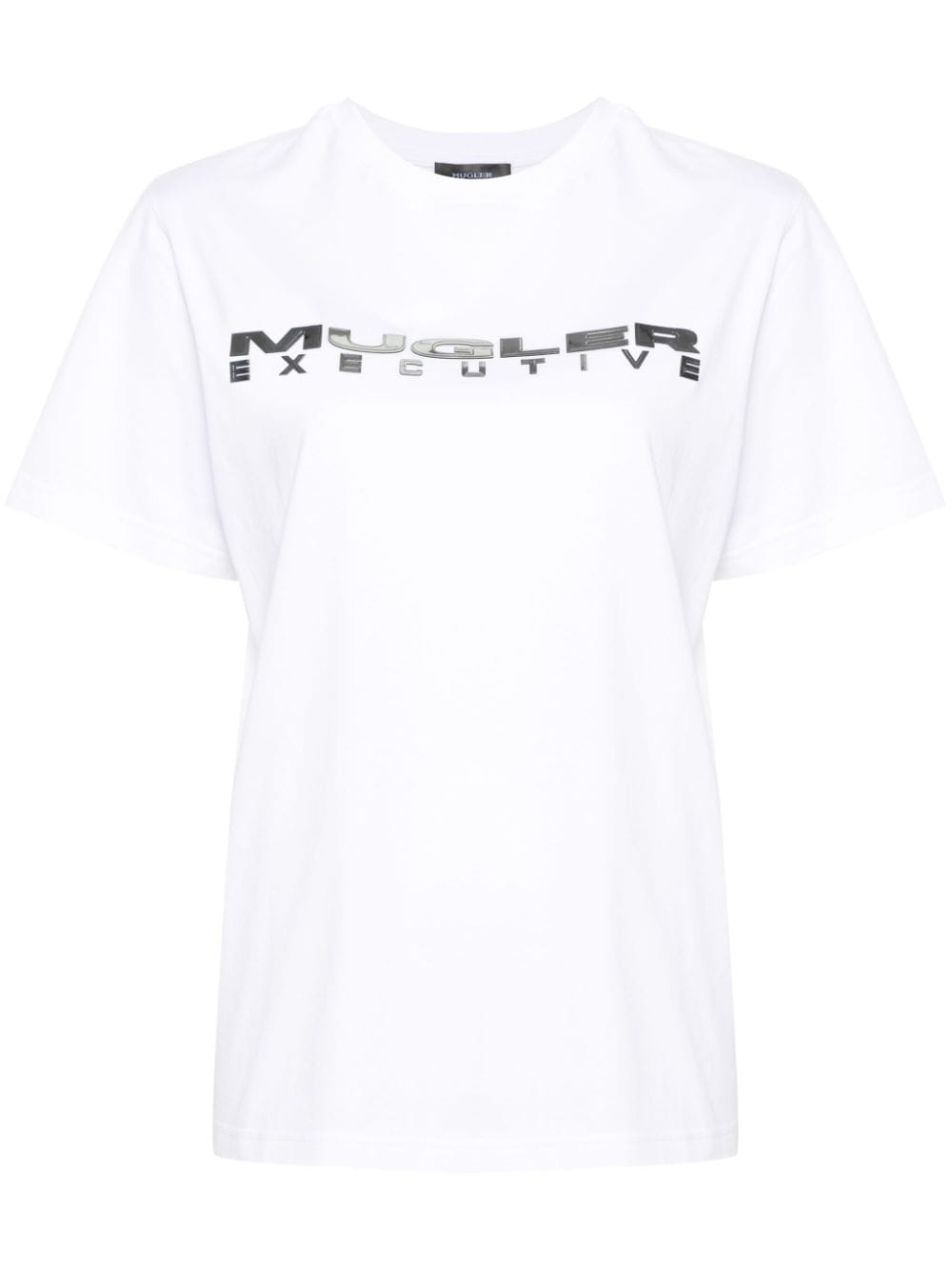 Mugler Executive logo-appliqué T-shirt - White von Mugler