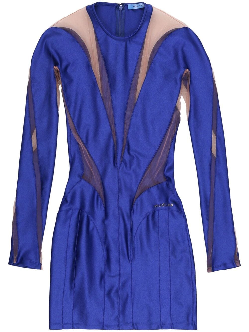 Mugler Illusion panelled minidress - Blue von Mugler