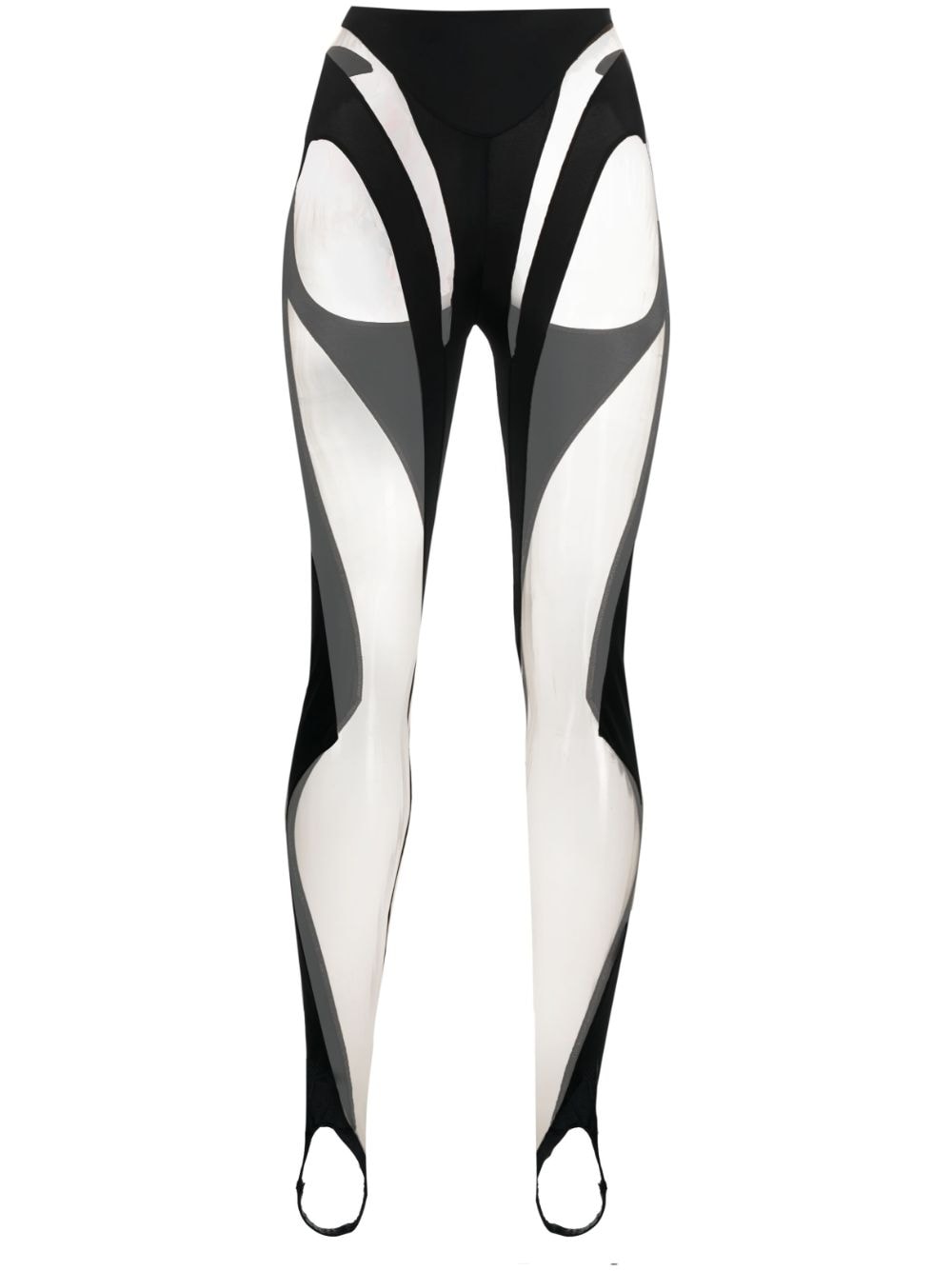 Mugler Rodeo panelled leggings - Black von Mugler