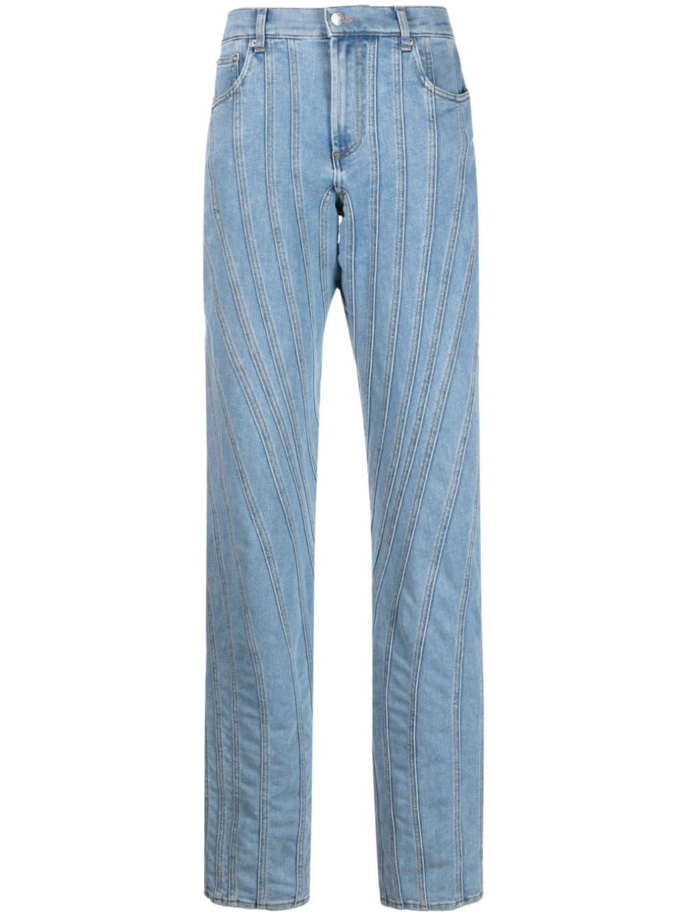 Mugler Snow Spiral straight-leg jeans - Blue von Mugler