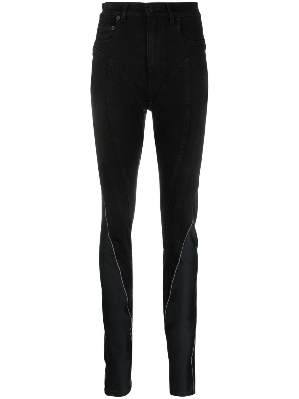 Mugler Spiral skinny jeans - Black von Mugler