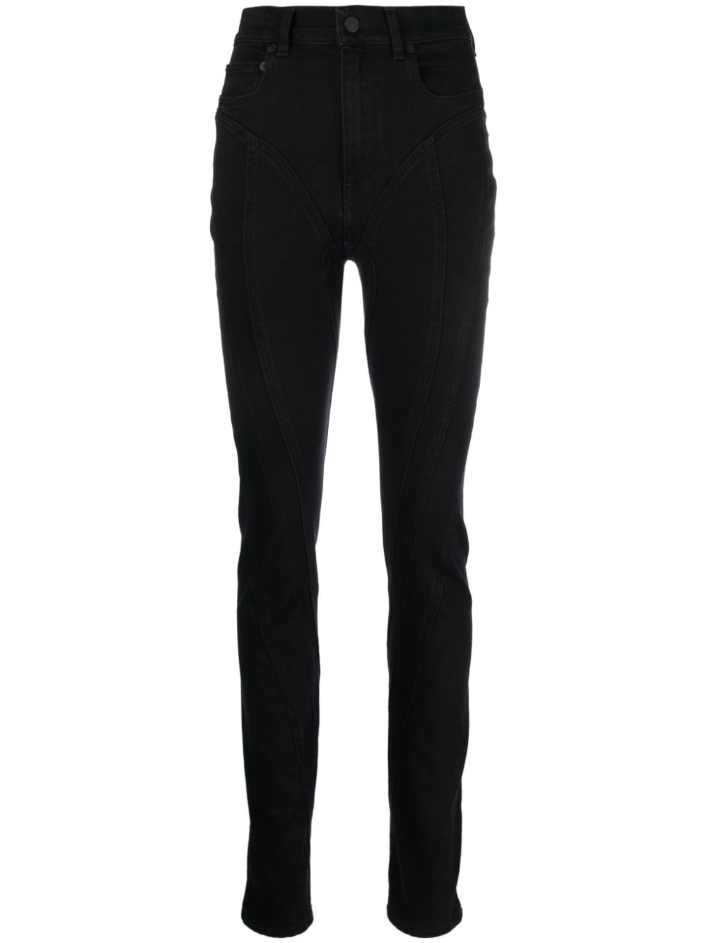 Mugler Spiral skinny jeans - Black von Mugler