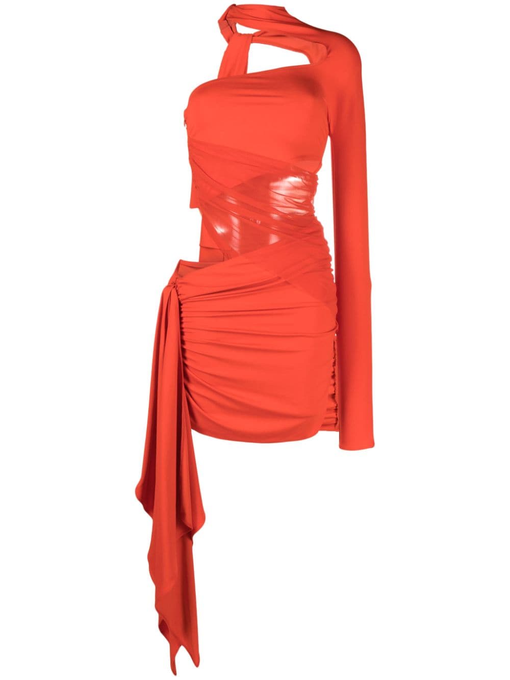 Mugler asymmetric cut-out minidress - Red von Mugler