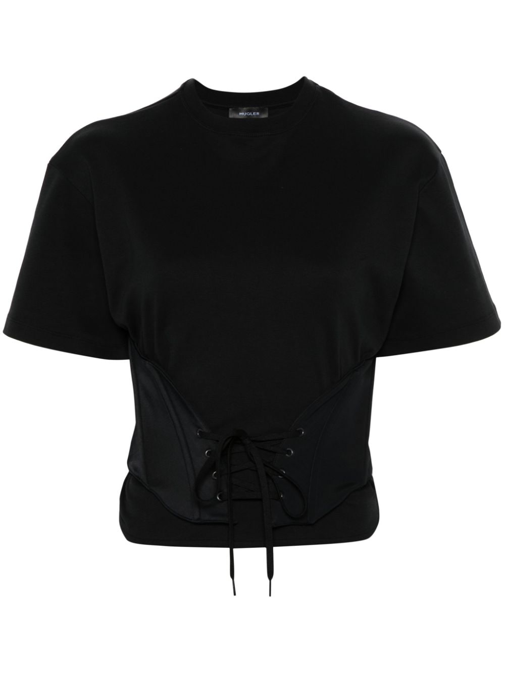 Mugler corset-style T-shirt - Black von Mugler