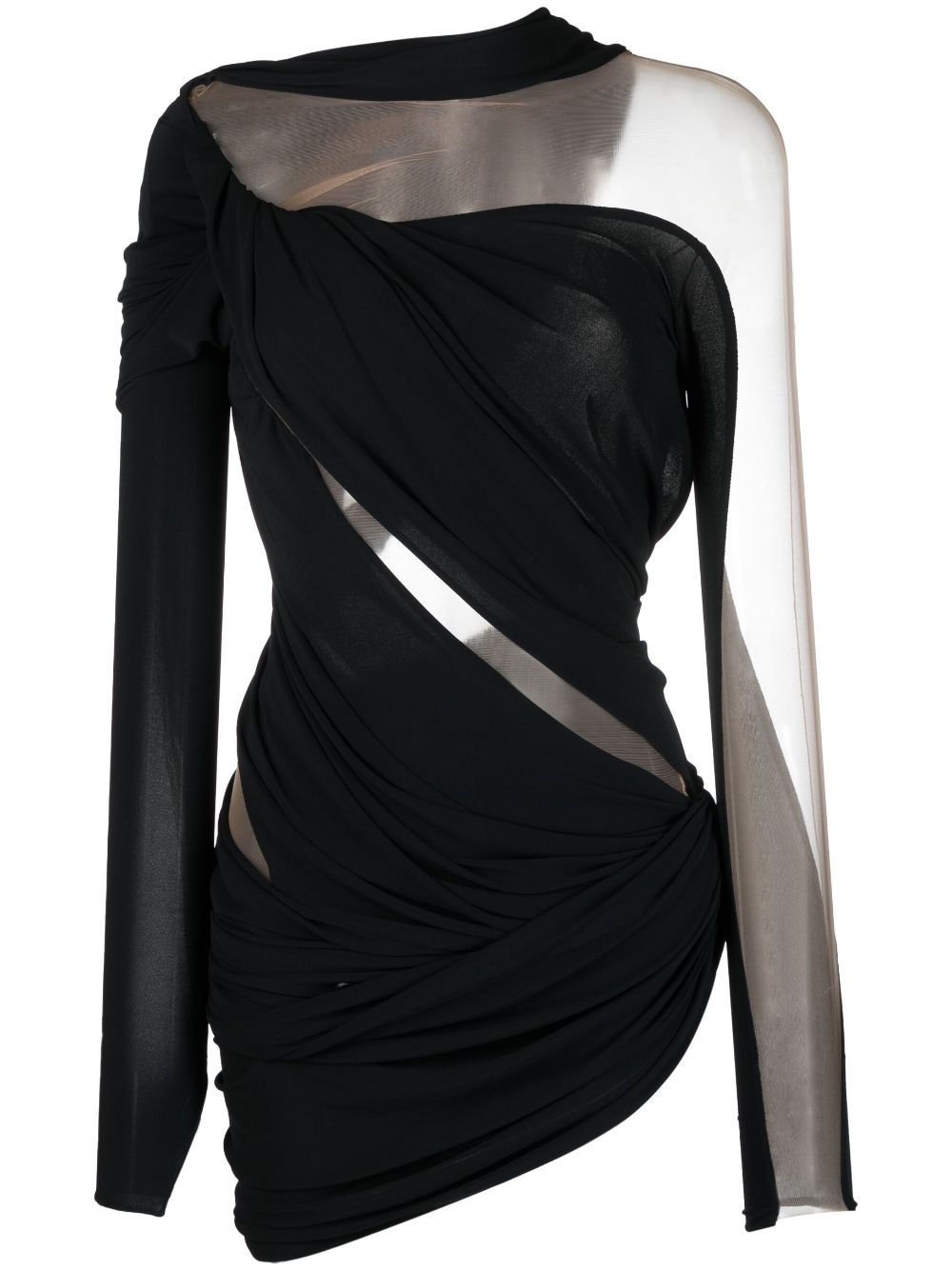 Mugler cut-out asymmetric minidress - Black von Mugler