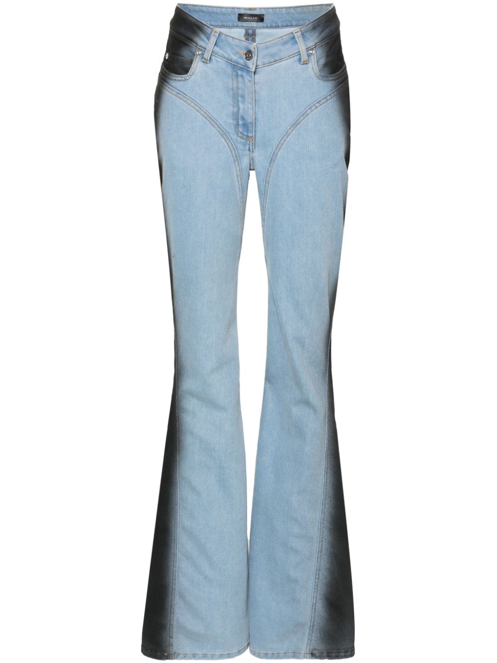 Mugler gradient-effect flared jeans - Blue von Mugler