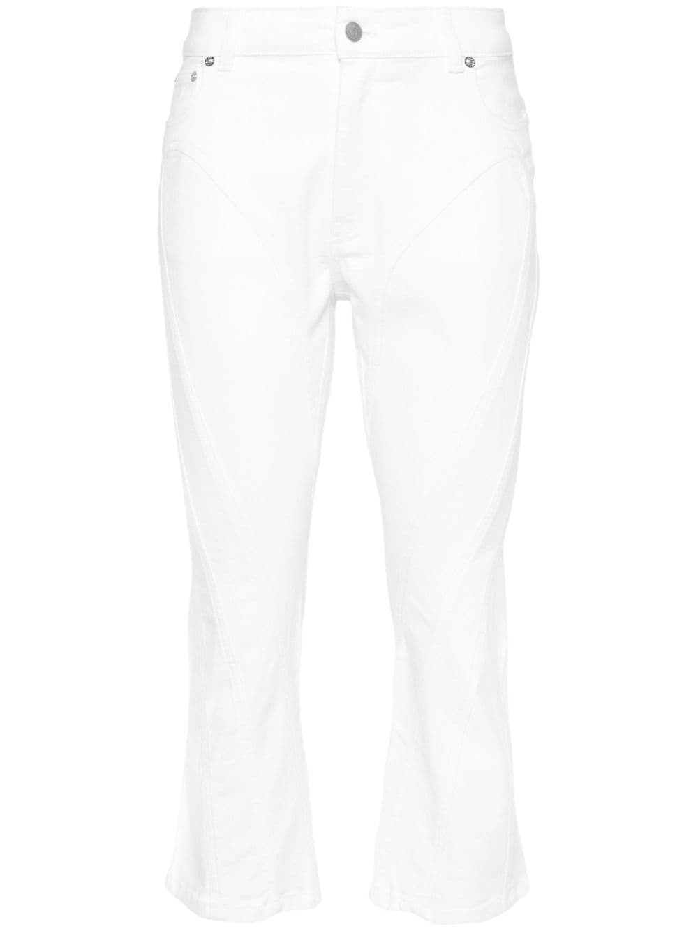 Mugler high-rise cropped jeans - White von Mugler