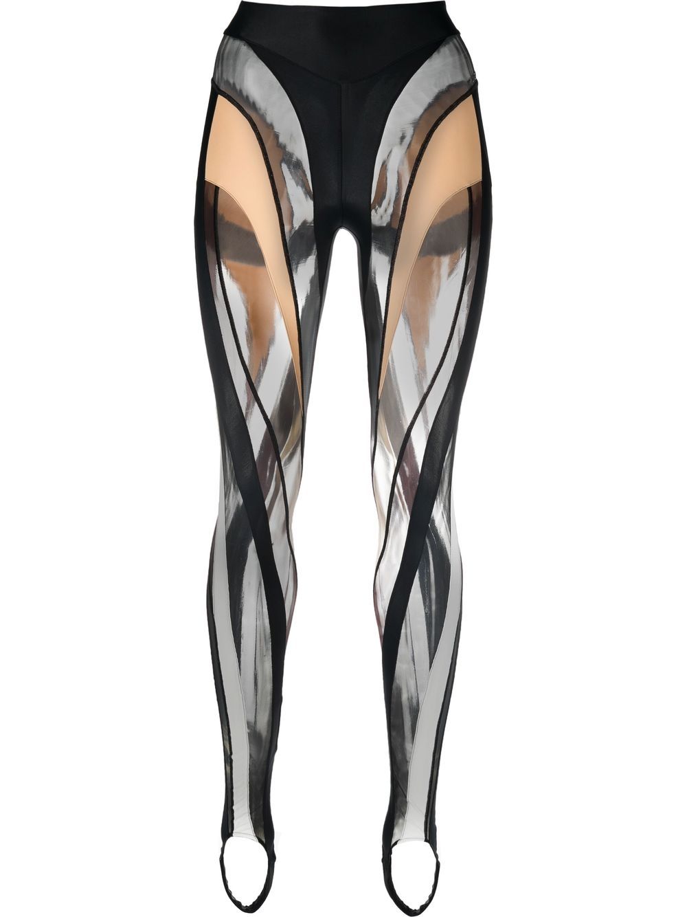 Mugler high-waisted stirrup leggings - Black von Mugler