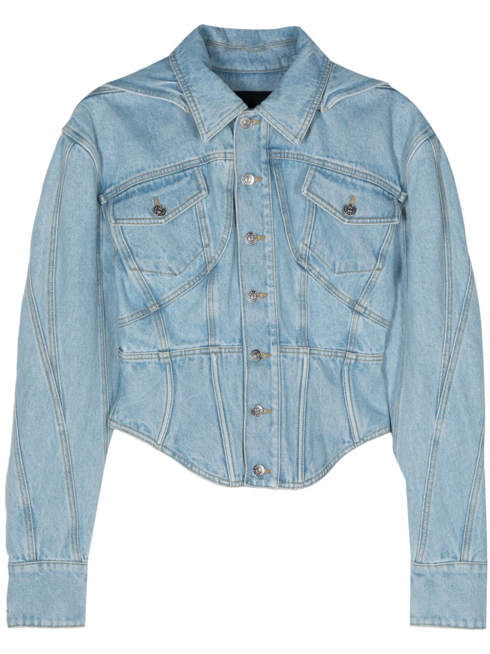 Mugler hooded denim jacket - Blue von Mugler