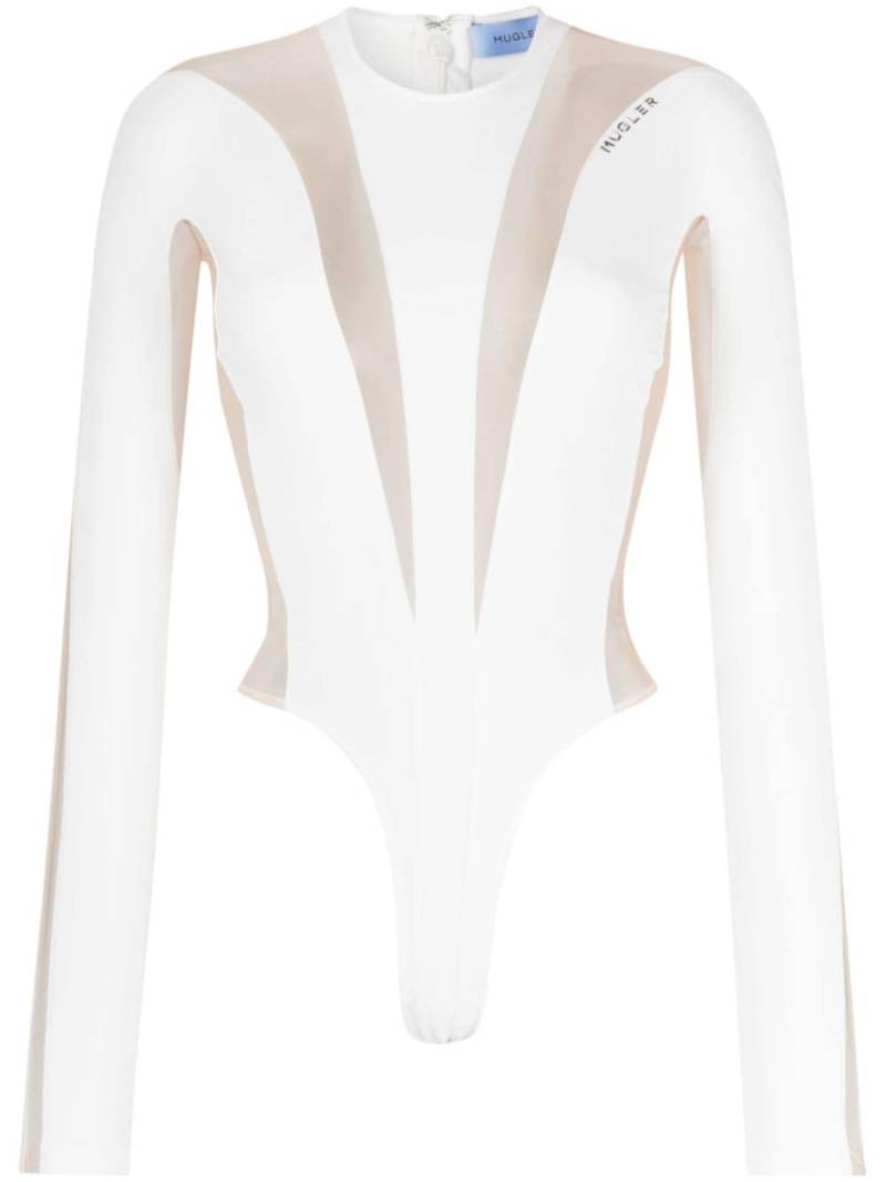 Mugler illusion shaping bodysuit - White von Mugler