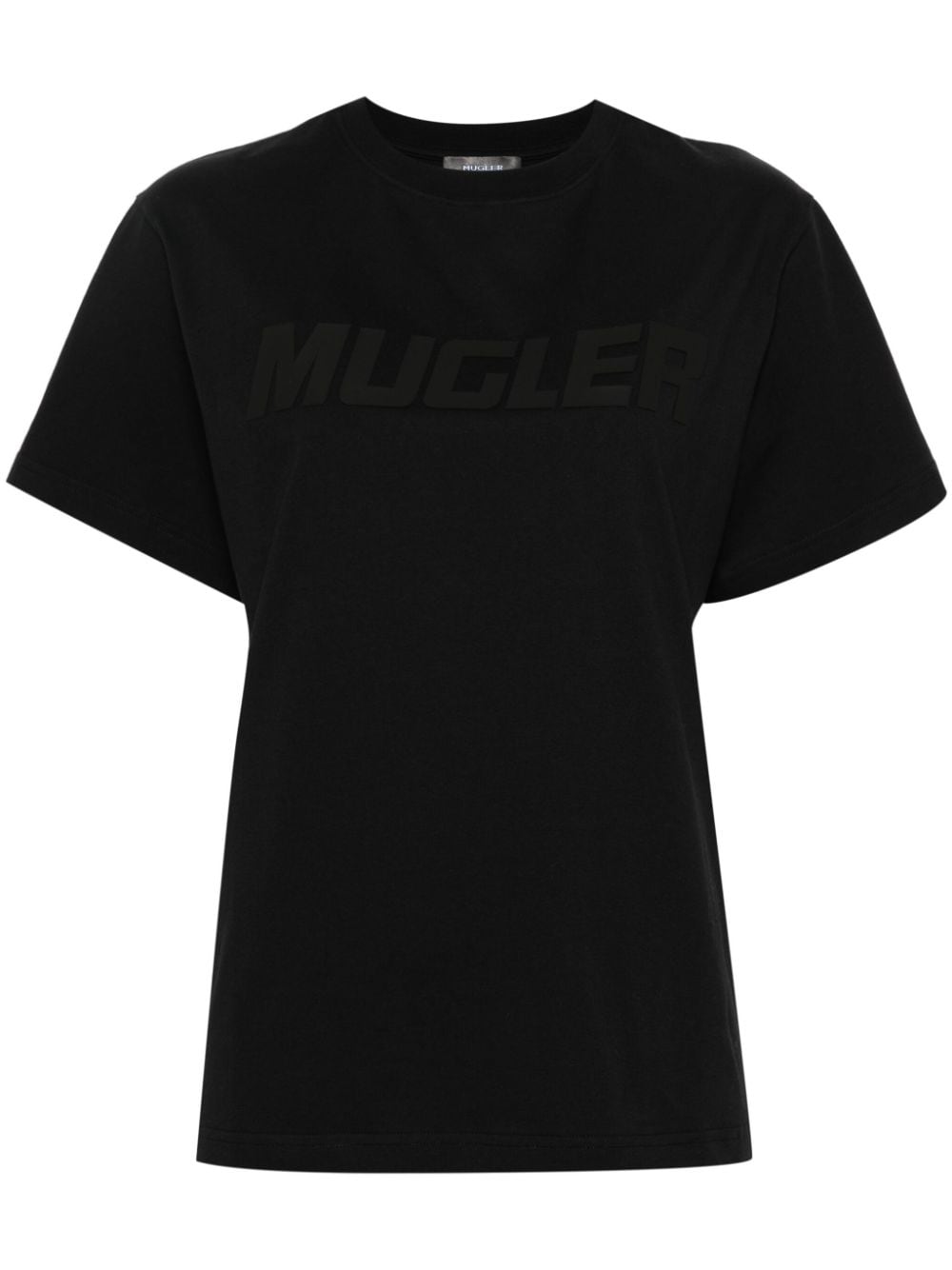 Mugler logo-appliqué cotton T-shirt - Black von Mugler