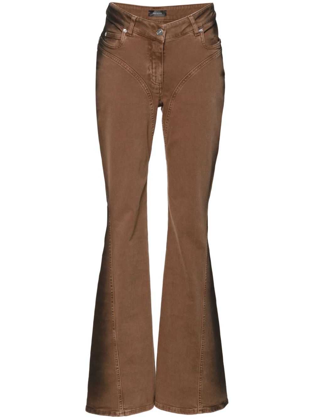 Mugler mid-rise flared jeans - Brown von Mugler