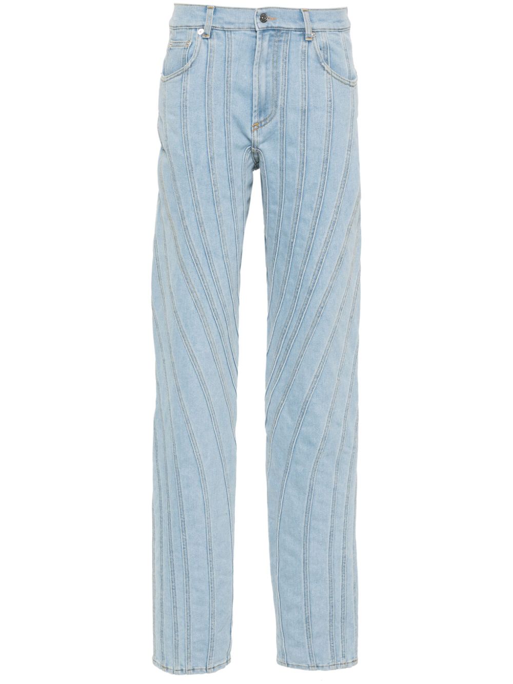 Mugler multi-seam spiral jeans - Blue von Mugler