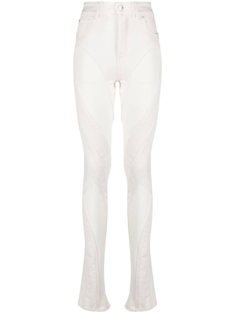 Mugler panelled skinny jeans - White von Mugler