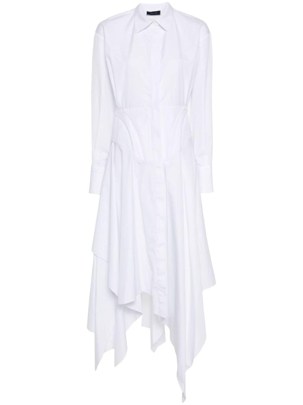 Mugler poplin midi dress - White von Mugler