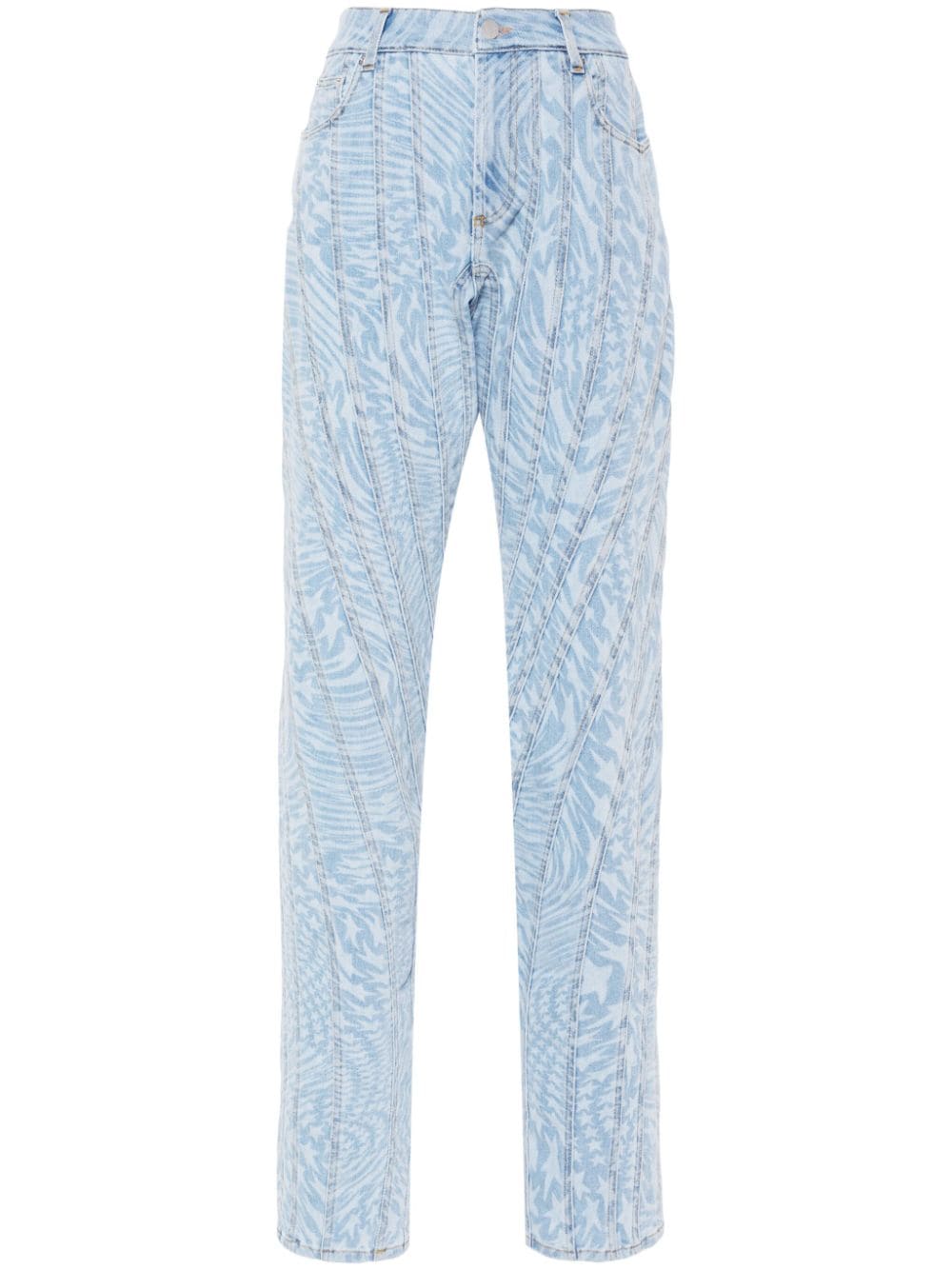 Mugler star-print tapered jeans - Blue von Mugler