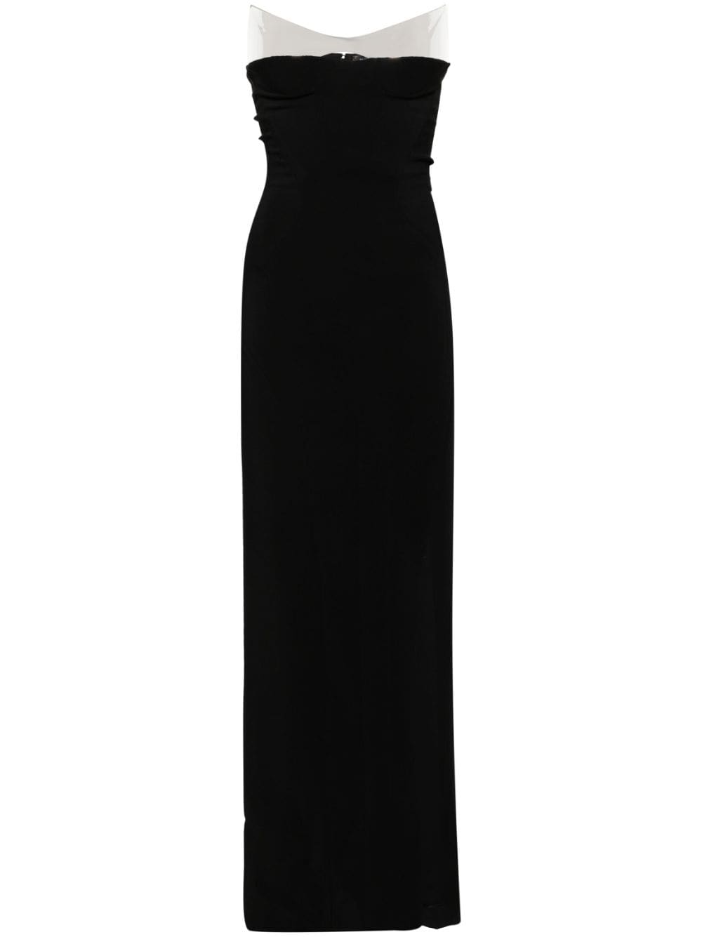 Mugler structured strapless maxi dress - Black von Mugler