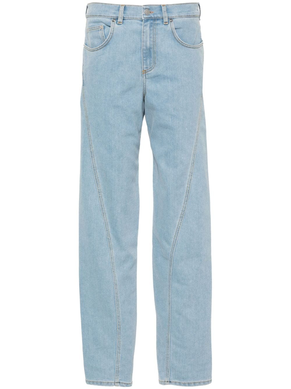 Mugler Spiral low-rise tapered jeans - Blue von Mugler