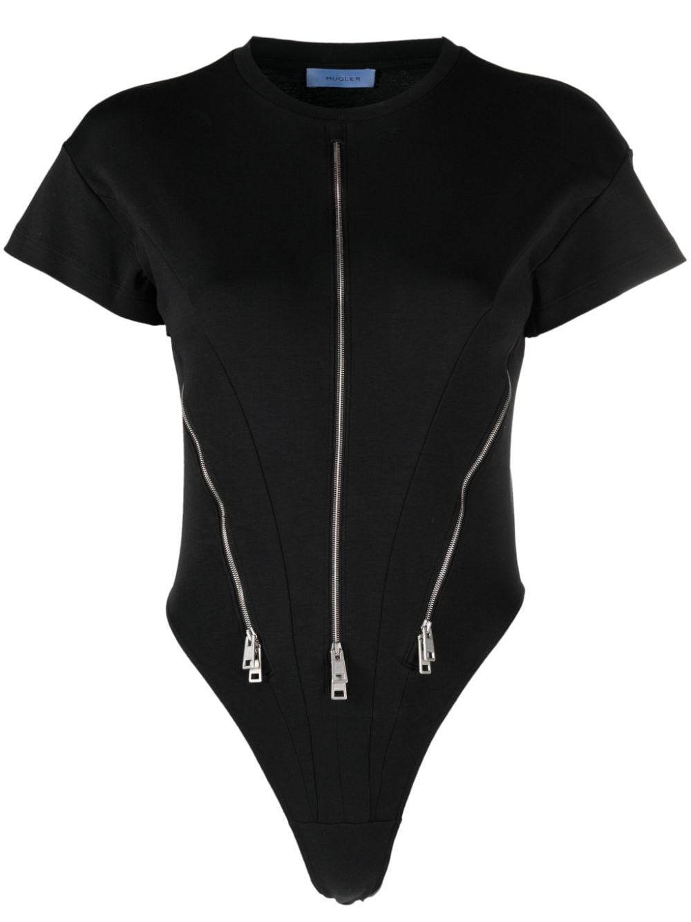 Mugler zip-detail bodysuit - Black von Mugler