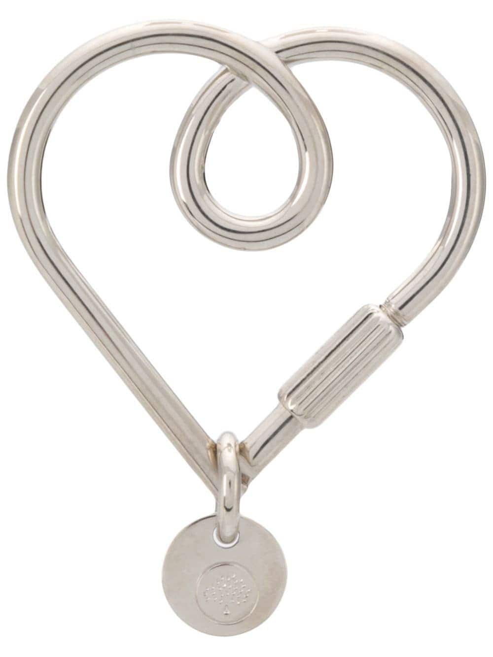 Mulberry Looped Heart Keyring - Silver von Mulberry