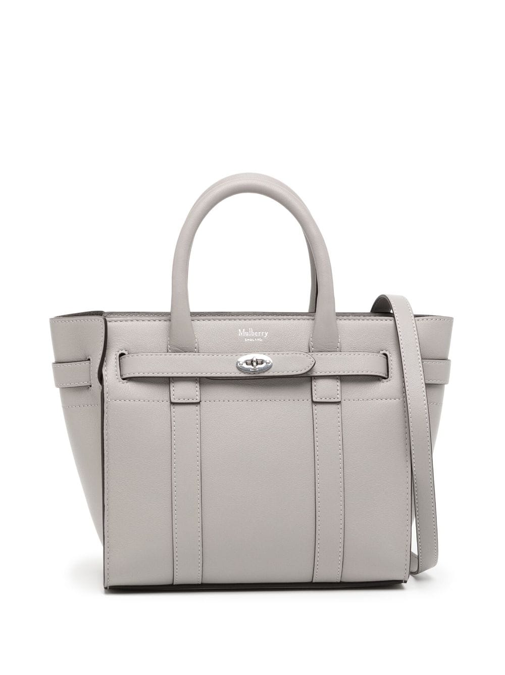 Mulberry Mini Zipped Bayswater leaher bag - Grey von Mulberry