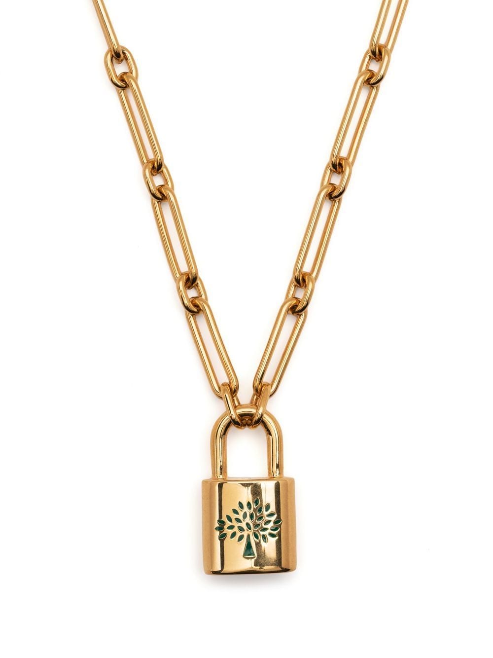 Mulberry Padlock Tree pendant necklace - Gold von Mulberry