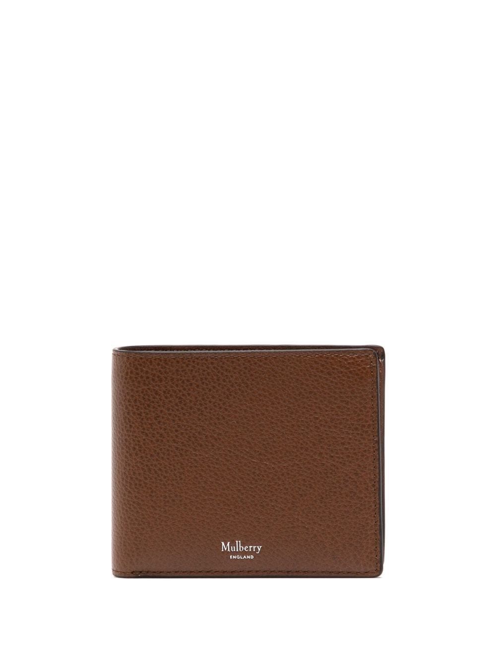 Mulberry grained logo-print leather wallet - Brown von Mulberry